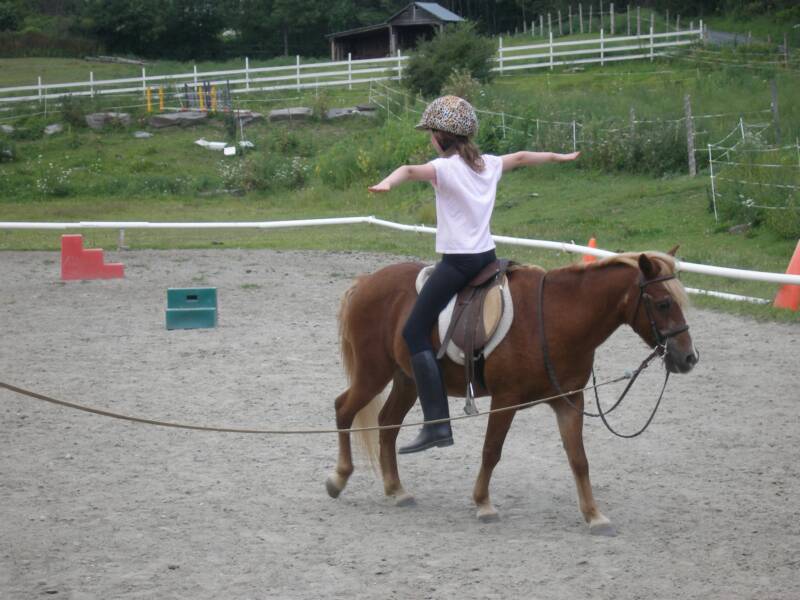 Claire riding Wheaties ~ instructed in mounted exercises by Eli-A