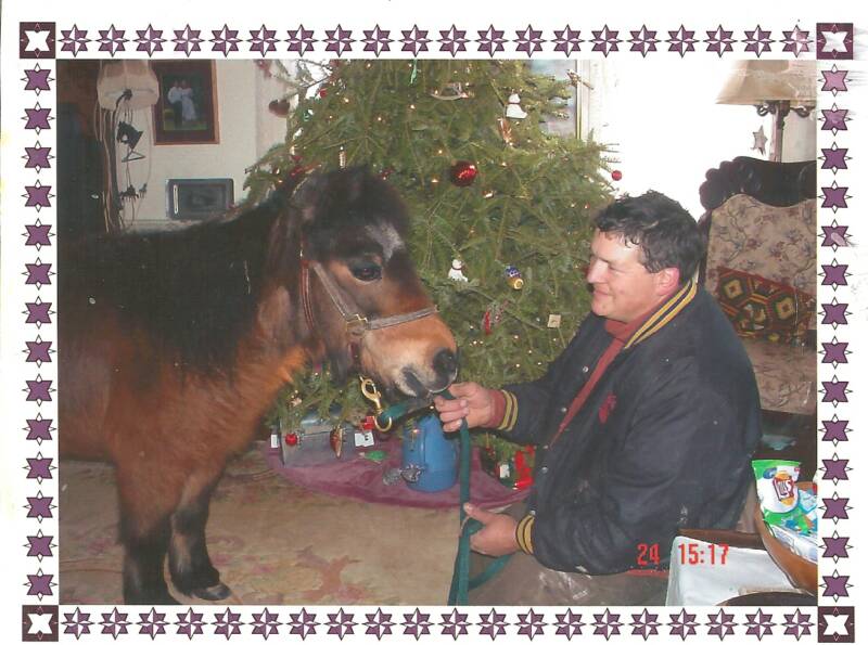 30 yr. young Foxy and Ken "Under the Christmas tree" ~ at her owner's request!