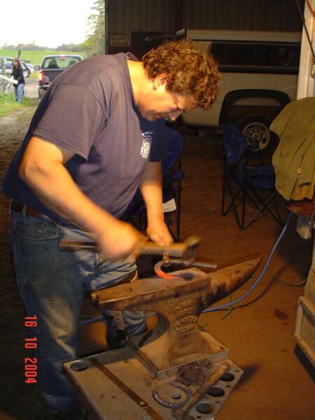 Ken at a forging clinic in Bristol, Vt
